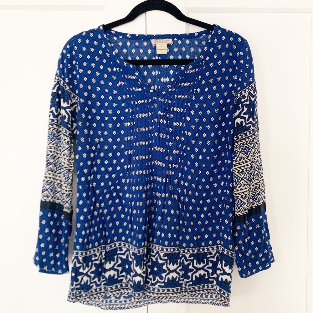 SOLD*Lucky Brand • Boho Long Sleeve Peasant Top